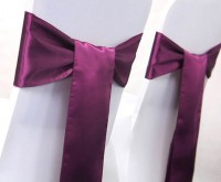 Noeud de chaise  satin  bordeaux   2,50 cm
